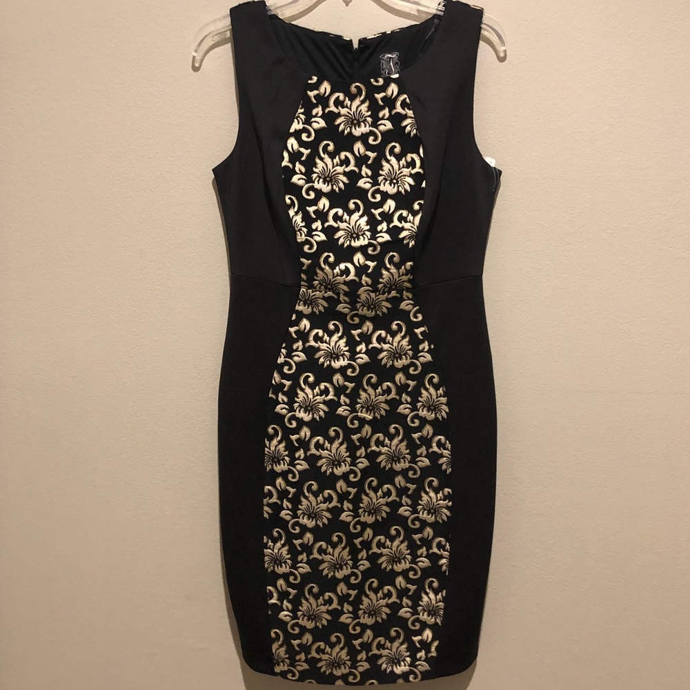 Black and gold dress